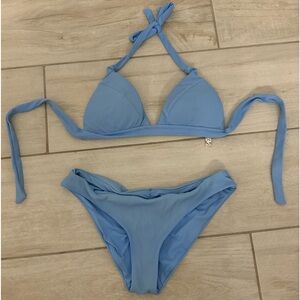 becca blue bikini set